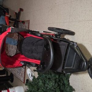 Red and Black Jogging Stroller for Kids